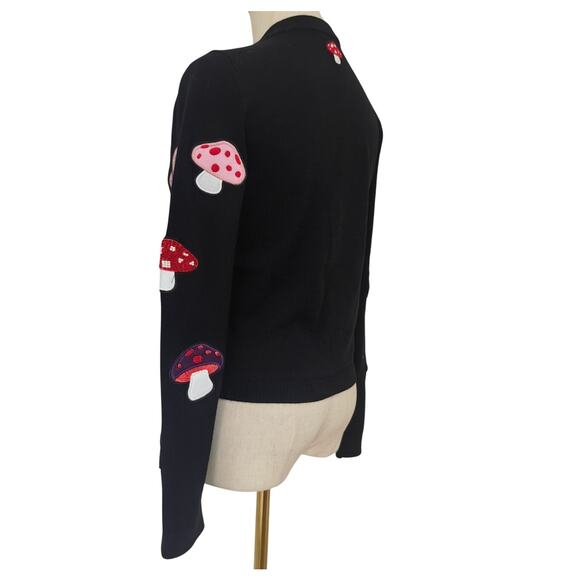 Alice + Olivia Ruthy Mushroom Wool-Blend Cardigan S - Picture 12 of 14